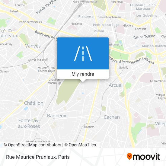 Rue Maurice Pruniaux plan