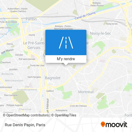 Rue Denis Papin plan