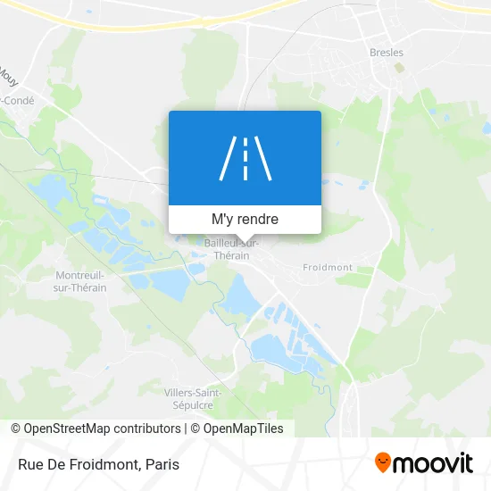 Rue De Froidmont plan