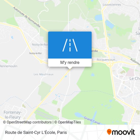 Route de Saint-Cyr L'École plan