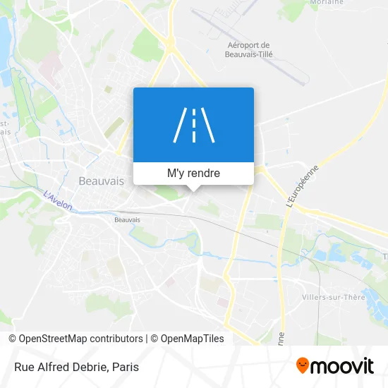 Rue Alfred Debrie plan