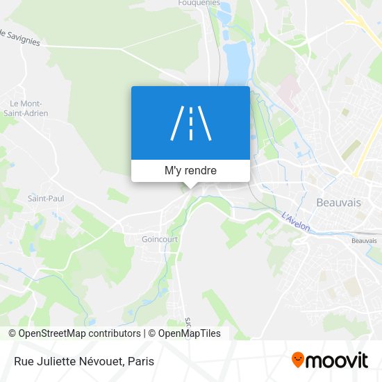 Rue Juliette Névouet plan