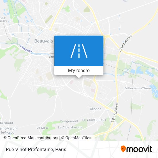 Rue Vinot Préfontaine plan