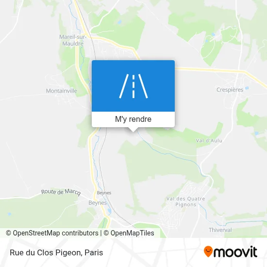 Rue du Clos Pigeon plan