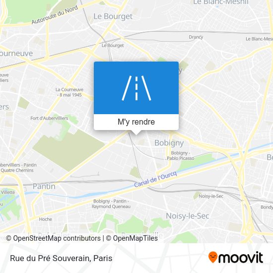Rue du Pré Souverain plan