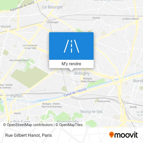 Rue Gilbert Hanot plan