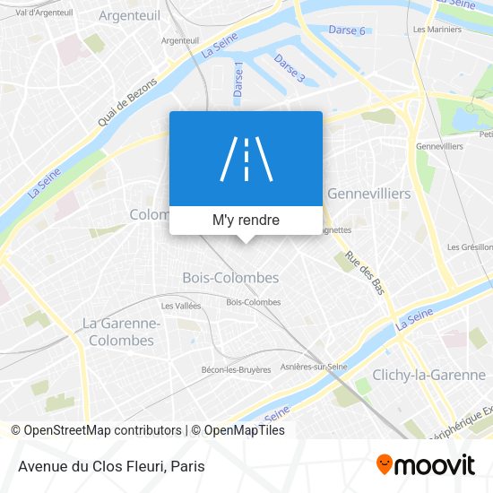 Avenue du Clos Fleuri plan
