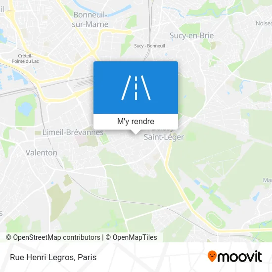 Rue Henri Legros plan