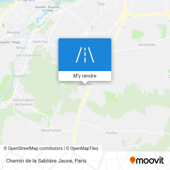 Chemin de la Sablière Jaune plan