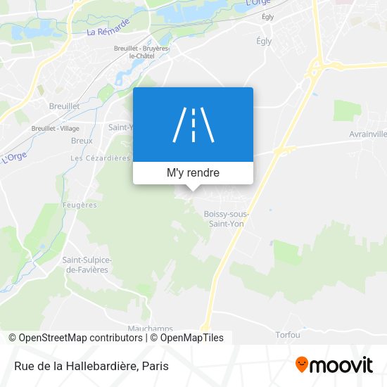 Rue de la Hallebardière plan