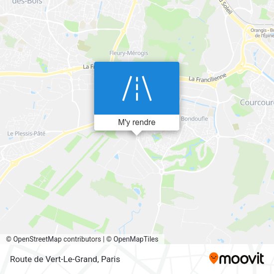 Route de Vert-Le-Grand plan