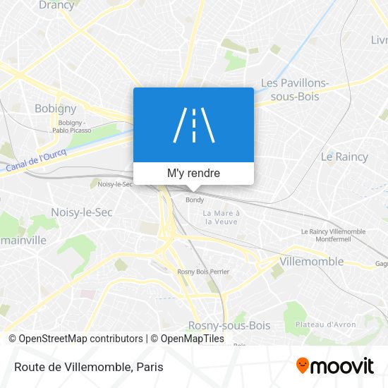 Route de Villemomble plan