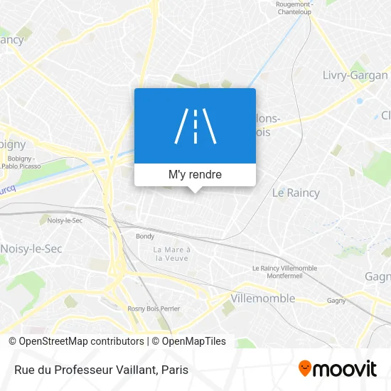 Rue du Professeur Vaillant plan