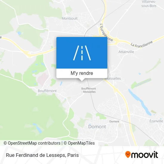 Rue Ferdinand de Lesseps plan