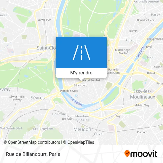 Rue de Billancourt plan