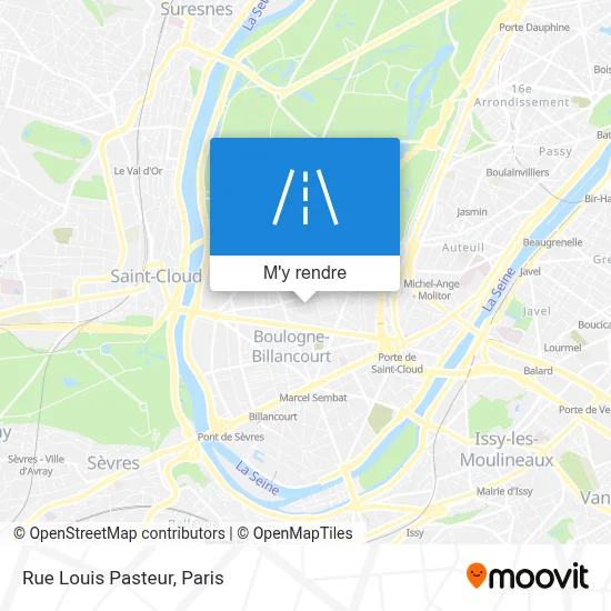 Rue Louis Pasteur plan