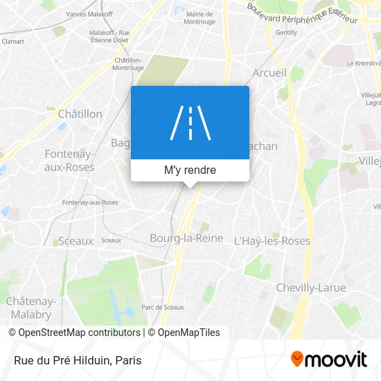 Rue du Pré Hilduin plan