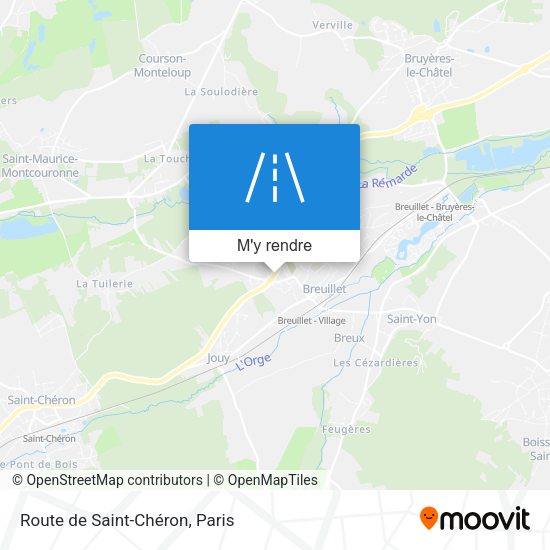 Route de Saint-Chéron plan