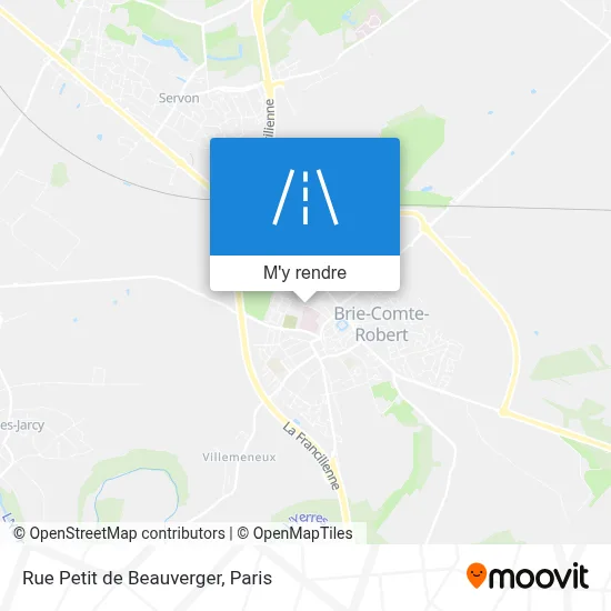 Rue Petit de Beauverger plan