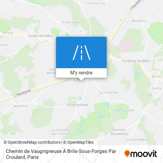 Chemin de Vaugrigneuse À Briis-Sous-Forges Par Croulard plan