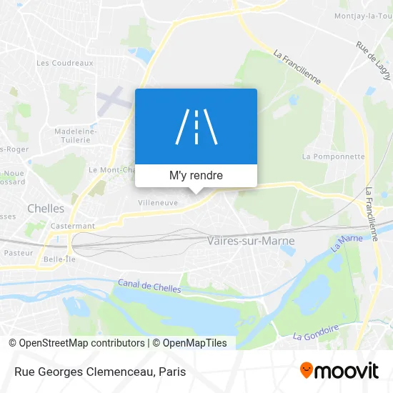 Rue Georges Clemenceau plan