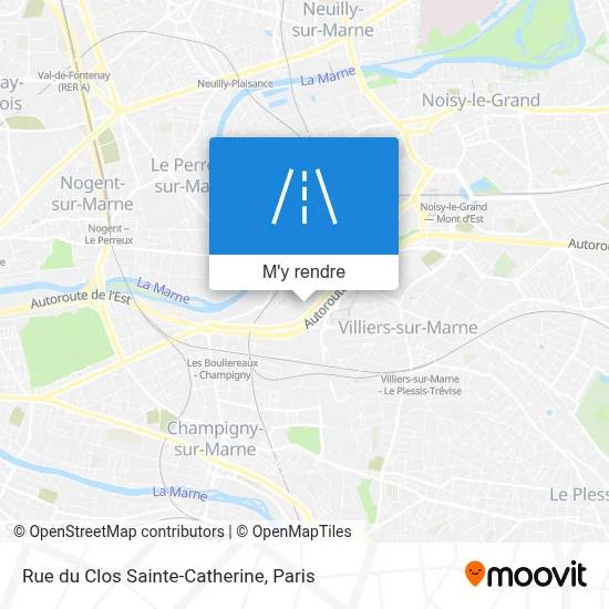 Rue du Clos Sainte-Catherine plan