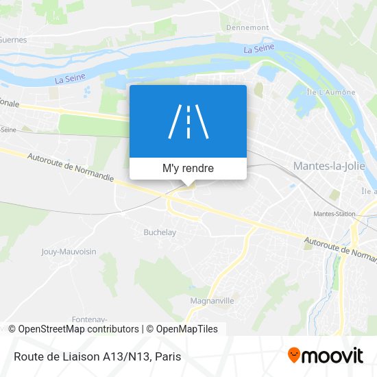 Route de Liaison A13/N13 plan