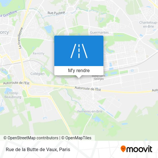 Rue de la Butte de Vaux plan