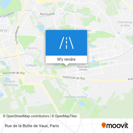 Rue de la Butte de Vaux plan