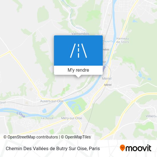 Chemin Des Vallées de Butry Sur Oise plan