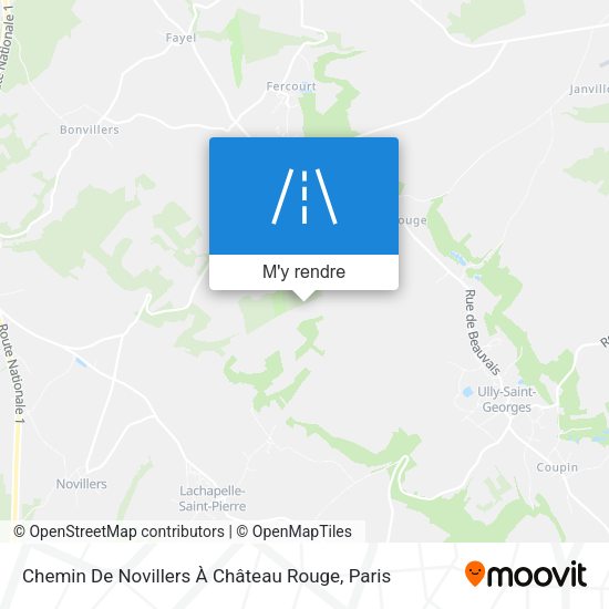 Chemin De Novillers À Château Rouge plan