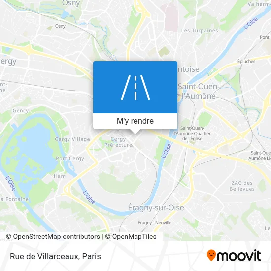 Rue de Villarceaux plan