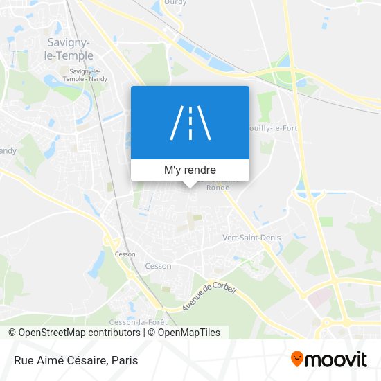 Rue Aimé Césaire plan