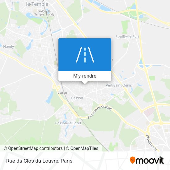 Rue du Clos du Louvre plan