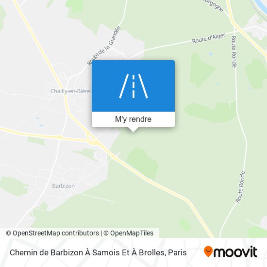 Chemin De Barbizon À Samois Et À Brolles plan