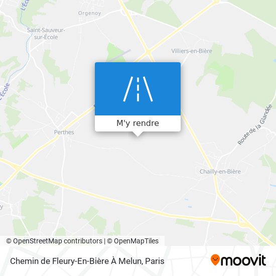 Chemin de Fleury-En-Bière À Melun plan