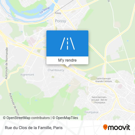 Rue du Clos de la Famille plan