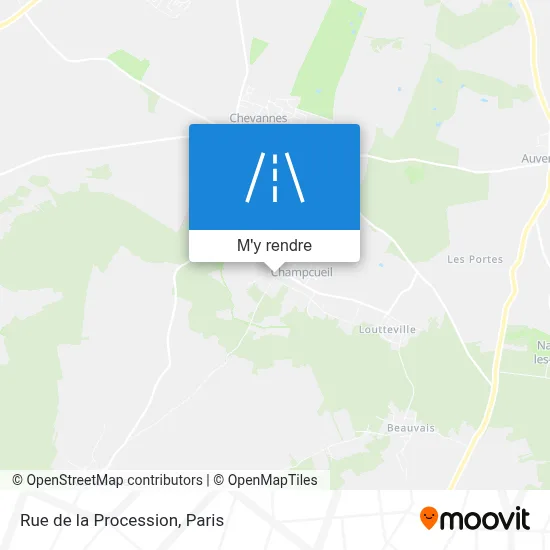 Rue de la Procession plan