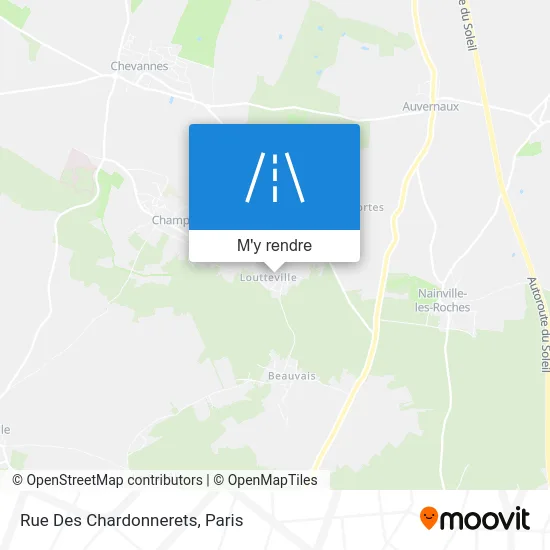 Rue Des Chardonnerets plan