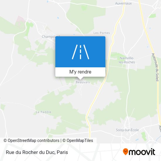 Rue du Rocher du Duc plan