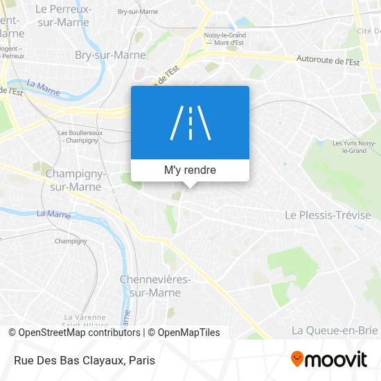 Rue Des Bas Clayaux plan