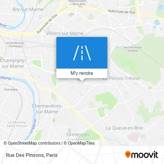 Rue Des Pinsons plan