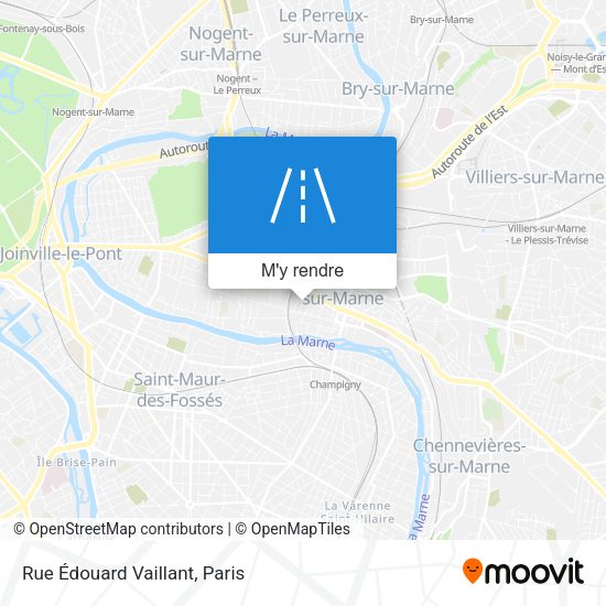 Rue Édouard Vaillant plan
