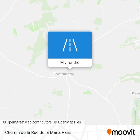 Chemin de la Rue de la Mare plan