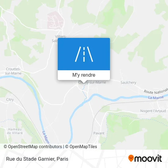 Rue du Stade Garnier plan