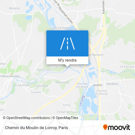 Chemin du Moulin de Lorroy plan