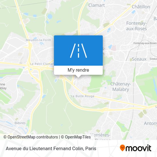 Avenue du Lieutenant Fernand Colin plan