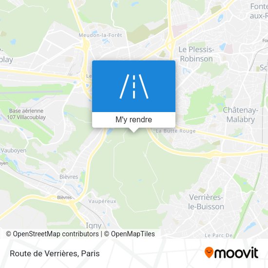 Route de Verrières plan