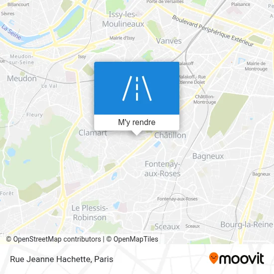 Rue Jeanne Hachette plan