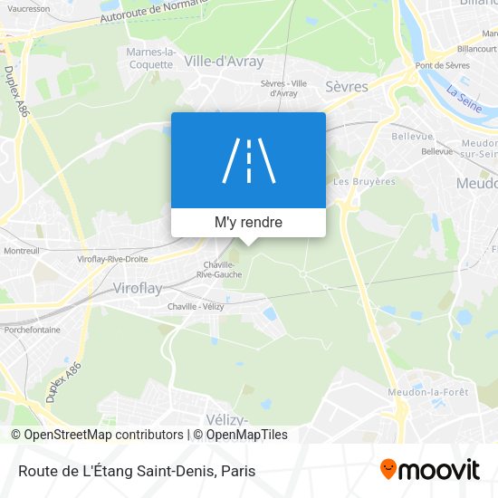Route de L'Étang Saint-Denis plan